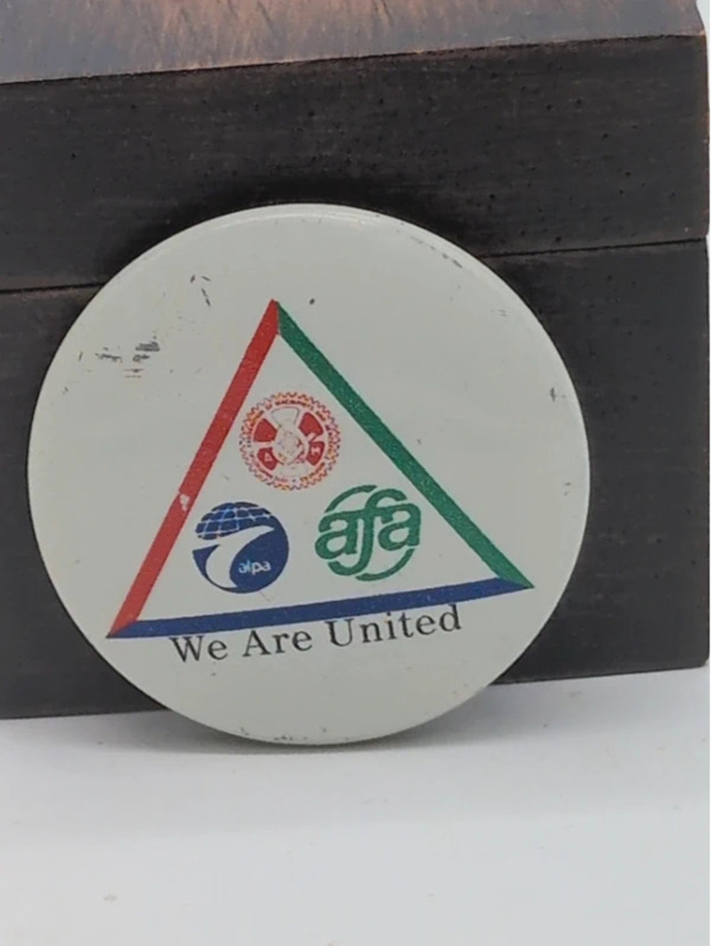 Vintage Afa Alpa Union We Are United Airline Pinback Button